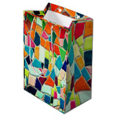 モザイクカラフルパターン ミディアムペーパーバッグ (裏面アングル)