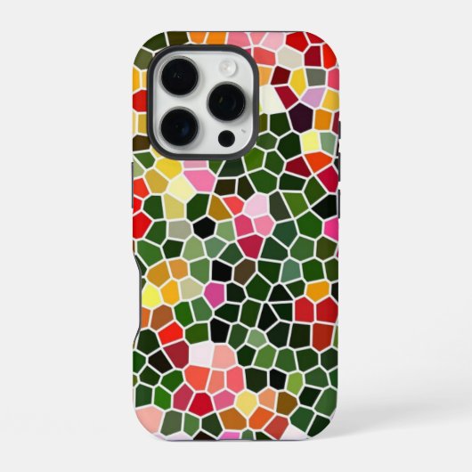 モザイクカラフルパターン iPhoneケース (裏面)