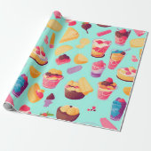 モザイクカラフルパーソナライズされた模様 ラッピングペーパー (アンロールド)