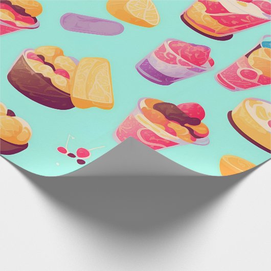 モザイクカラフルパーソナライズされた模様 ラッピングペーパー (角)