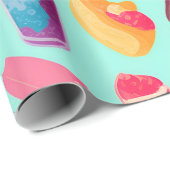 モザイクカラフルパーソナライズされた模様 ラッピングペーパー (ロールコーナー)