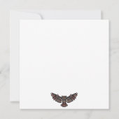 モザイクカラフルフクロウ(ターコイズの背景) カード (裏面)