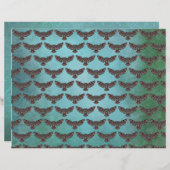 モザイクカラフルフクロスクラップブック紙 (正面/裏面)