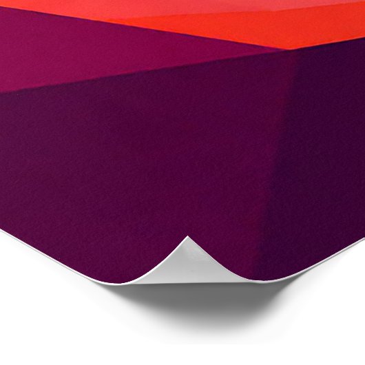 モザイクカラフルブル ポスター (角)