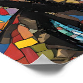 モザイクカラフルマン顔ウォールアート ポスター (角)