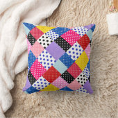 モザイクカラフルモダンドットパターン クッション (ブランケット)