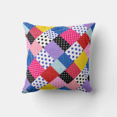 モザイクカラフルモダンドットパターン クッション (裏面)