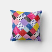 モザイクカラフルモダンドットパターン クッション (正面)