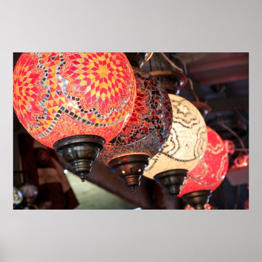 モザイクカラフルランプ ポスター (正面)