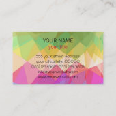 モザイクカラフル幾何学的パターン 名刺 (裏面)