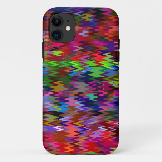 モザイクカラフル波パターン#3 Case-Mate iPhoneケース (裏面)