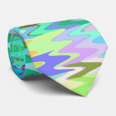 モザイクカラフル波パターン#4 ネクタイ (ロール)