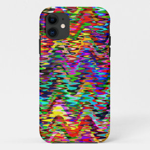 モザイクカラフル波パターン iPhone 11 ケース