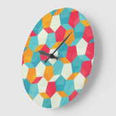 モザイクカラフル、シームレスパ芸術的ターン。 ラージ壁時計 (傾斜)