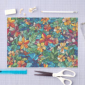 モザイクガーデンの花離れと 薄葉紙 (クラフト)