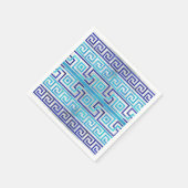 モザイクギリシャのメーンダーギリシャ語鍵オーナメント スタンダードカクテルナプキン (角)