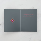 モザイククリスマスツリー写真を折り畳んだホリデーカード シーズンカード (内部)