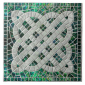 モザイクケルト結び目模様 – アバロンドシェルとパール タイル (正面)