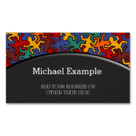 モザイクゲッコス模様 – アースカラー マグネット名刺