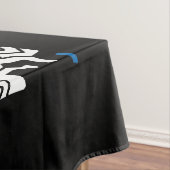 モザイクゲッコス模様 – 青白黒灰色 テーブルクロス (インサイチュ)
