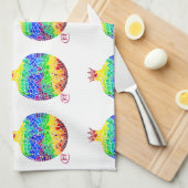 モザイクザクロのキッチンタオル キッチンタオル (四つ折り)