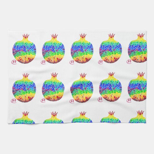 モザイクザクロのキッチンタオル キッチンタオル (横)