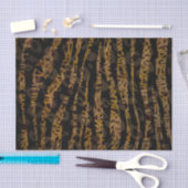 モザイクシックエレガントサファリグラムジャングルパーティープリント 薄葉紙 (クラフト)