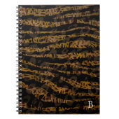 モザイクシックエレガントサファリグラムジャングルプリント ノートブック (正面)