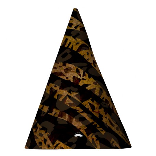 モザイクシックエレガントサファリグラムジャングルプリント パーティーハット (右)