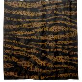 モザイクシックエレガントサファリグラムジャングル シャワーカーテン (正面)