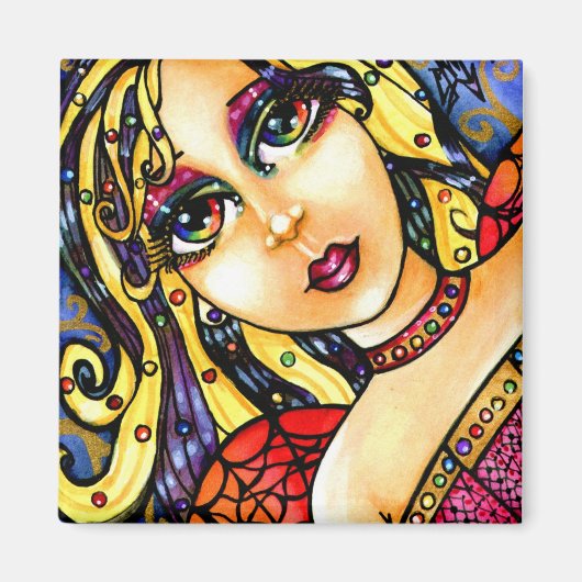 モザイクシャインかわいらしレインボーフェアリー磁石 マグネット (正面)