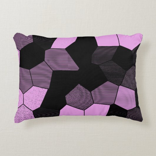 モザイクスキャン – ピンク/黒 アクセントクッション (正面)