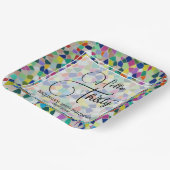 モザイクスタイリッシュカラフルハロー30歳の誕生日 ペーパープレート (傾斜あり)