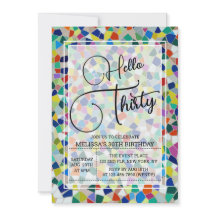 モザイクスタイリッシュカラフルハロー30歳の誕生日