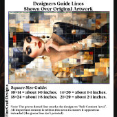 モザイクスタイルアートのグラマラスな女性EB7Rデコpage 薄葉紙