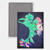 モザイクスタイル花 マグネット (正面/裏面)