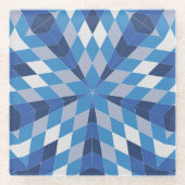 モザイクスターバスト（パターン） ガラスコースター (正面)