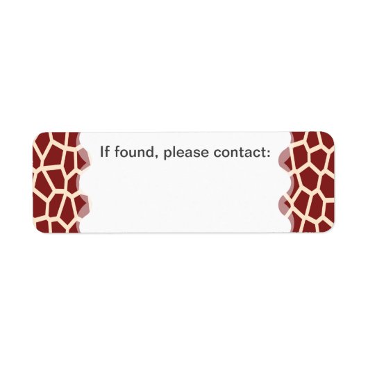 モザイクタイルのカラー/ブラウンキリンプリントを選択 ラベル (正面)