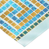 モザイクタイルギリシャ蛇行鍵 ショートテーブルランナー (コーナー)