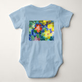 モザイクタイルコイ池 ベビーボディスーツ (裏面)