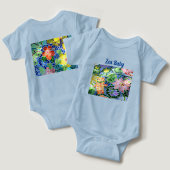 モザイクタイルコイ池 ベビーボディスーツ