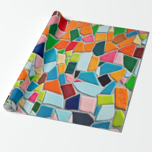 モザイクタイルテンプレートテクスチャ ラッピングペーパー (アンロールド)