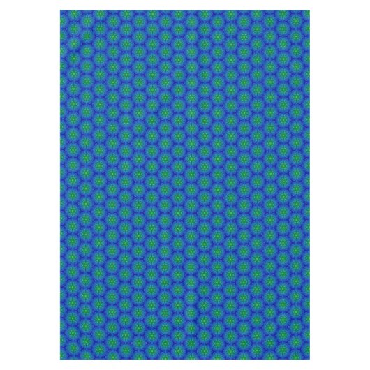 モザイクタイルブルーとグリーンテーブルクロス テーブルクロス (正面)