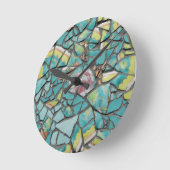 モザイクタイル時計 ラウンド壁時計 (傾斜)