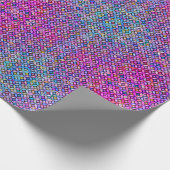 モザイクタイル模様パープルとブルーグリーンボー ラッピングペーパー (角)