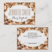 モザイクタイル美容師サロンアポイントメント 予約カード (正面/裏面)