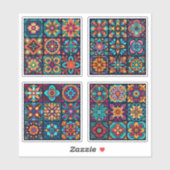 モザイクタイル花17 - 20 シール (シート)