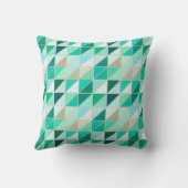 モザイクタイル – シーフォーム緑の色合い クッション (裏面)