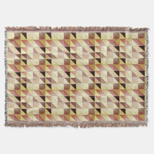 モザイクタイル – 黄色、金ゴールド、および地色 スローブランケット (正面)
