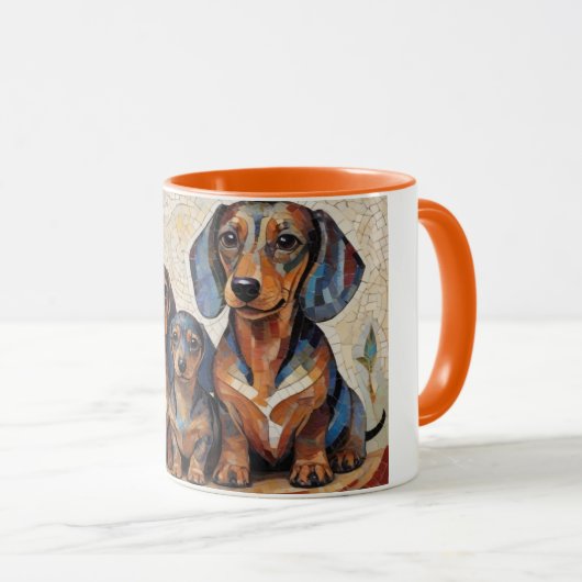 モザイクダックスシャンドコーヒーマグ マグカップ (正面右)